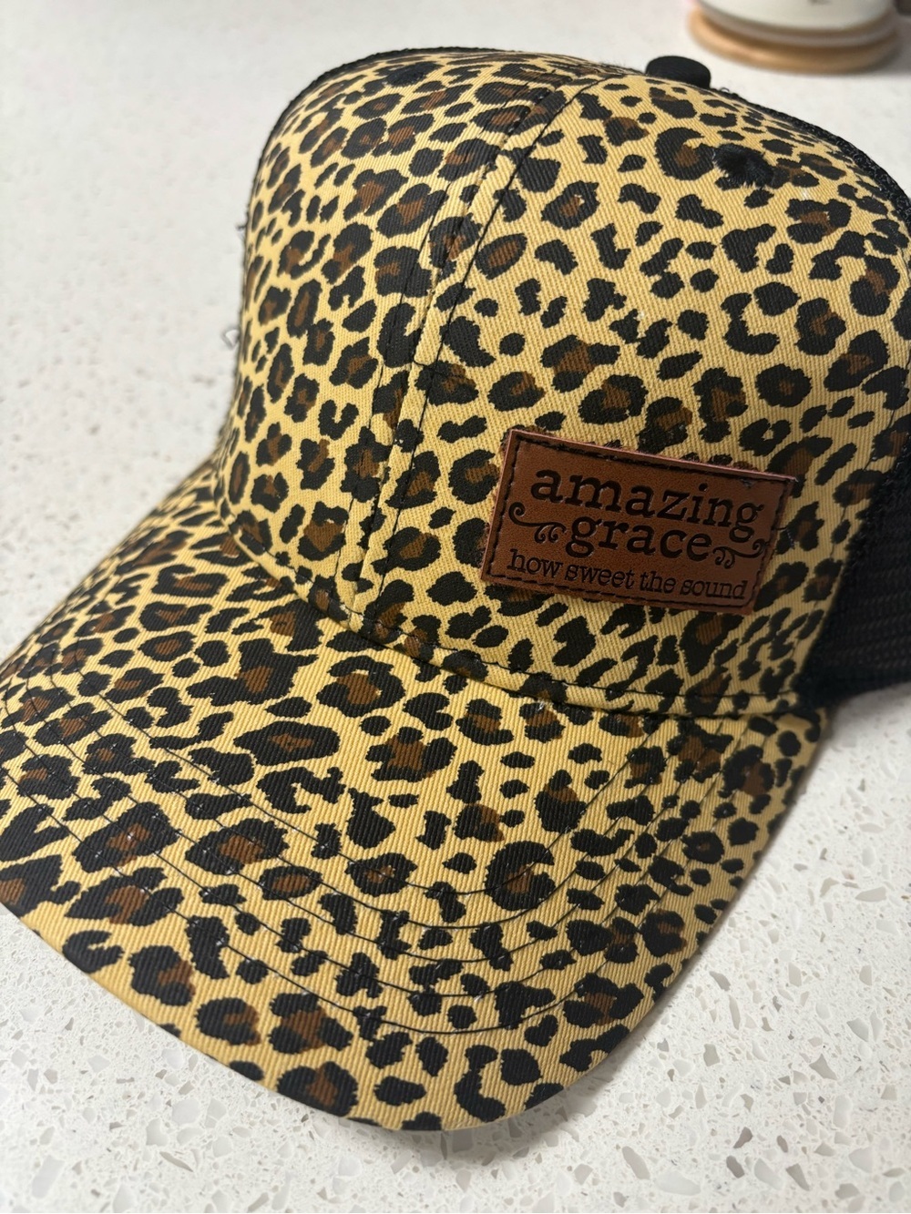 Amazing Grace Leopard Print Trucker Hat - NWT